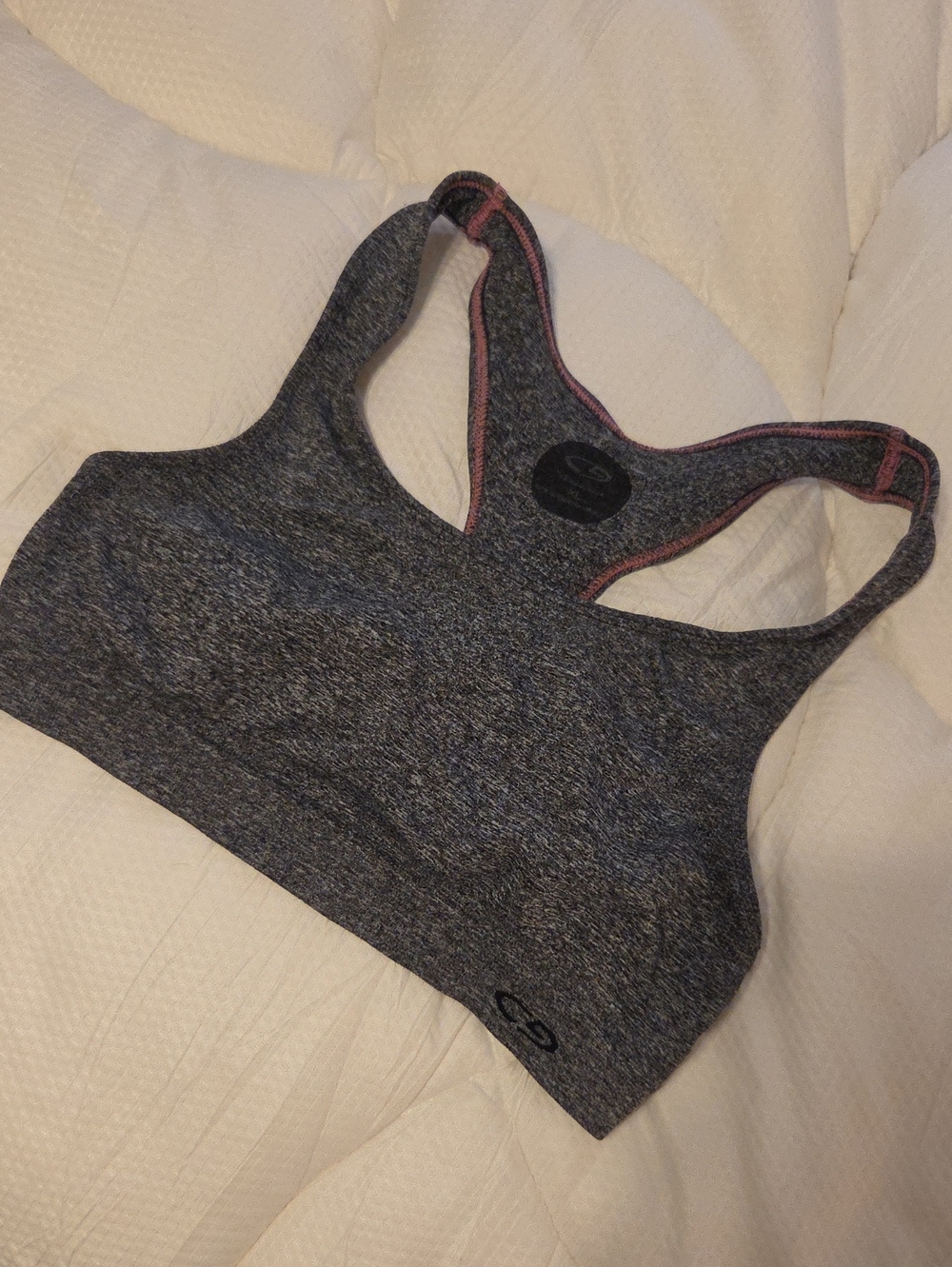 C9 by Champion Heather Gray Sports Bra with Pink Trim